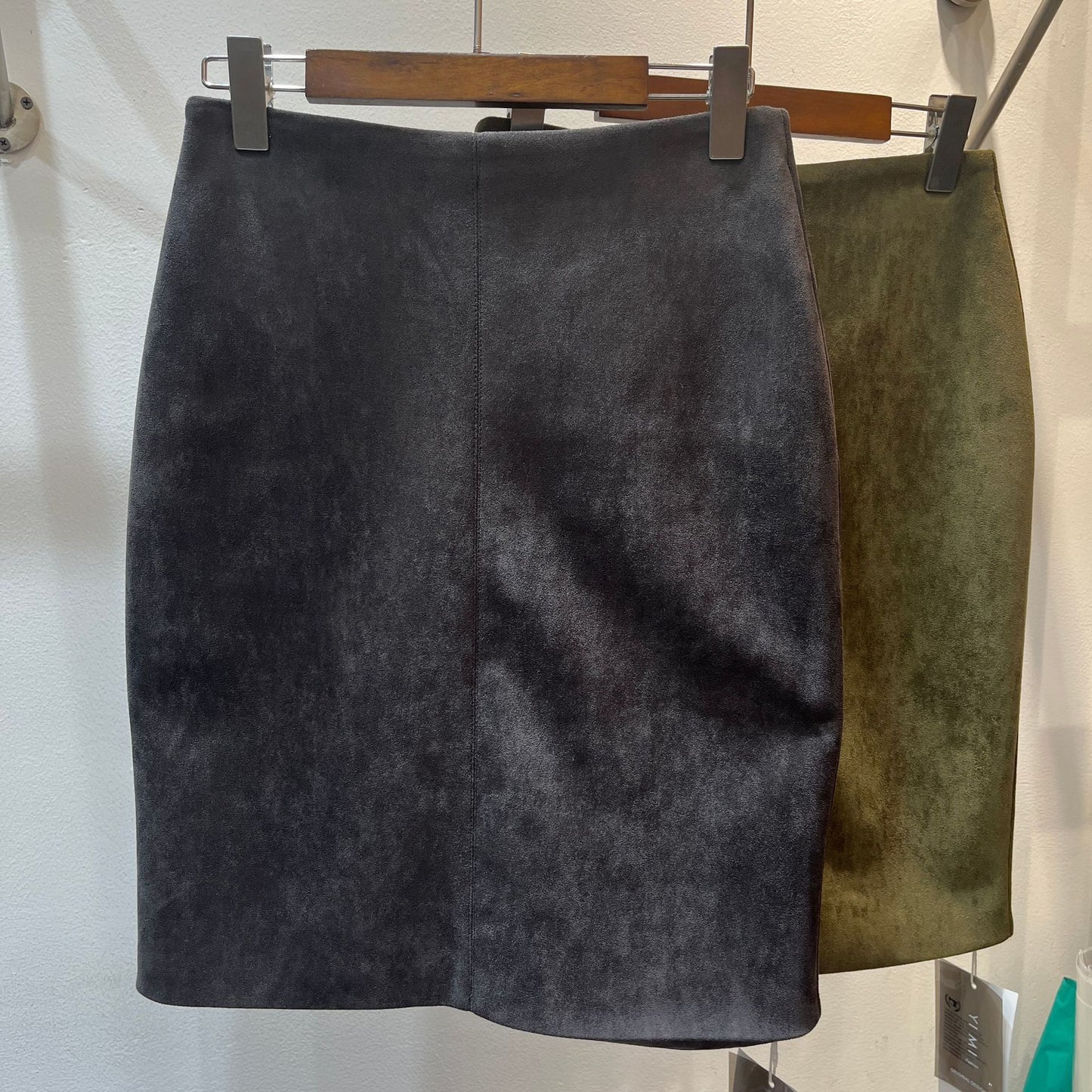 Women's Fashionable All-match High Waist Slimming Suede Textured Skirt