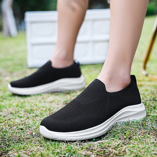 Mesh Flying Woven Breathable Loafers Comfortable All-match Shoes