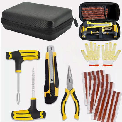 27 Tlg Auto Reifenreparatur Set Kfz PKW Reifen Flickzeug Pannneset Flicken Satz 