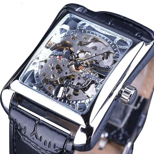 Men's hollow manual mechanical watch