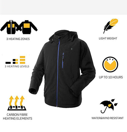 USB Winter Waterproof Windproof Thermal Coat