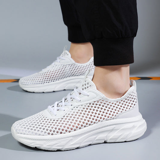 Men's Shoes Hollow-out Breathable Mesh Casual Running Shoes Lightweight Sneaker