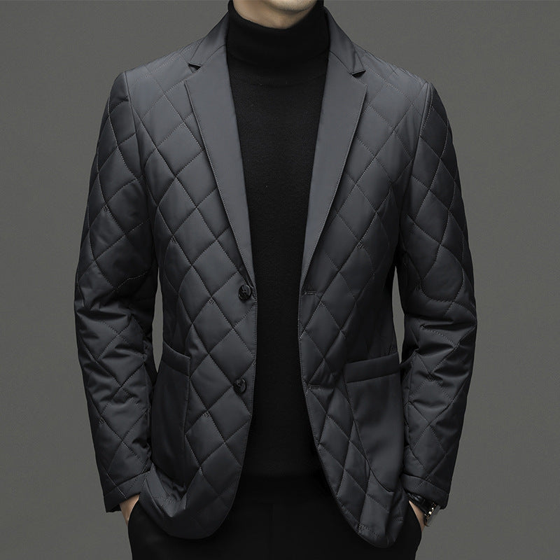 Winter Clothing Down Jacket Men's Lapel Thick Warm Jacket