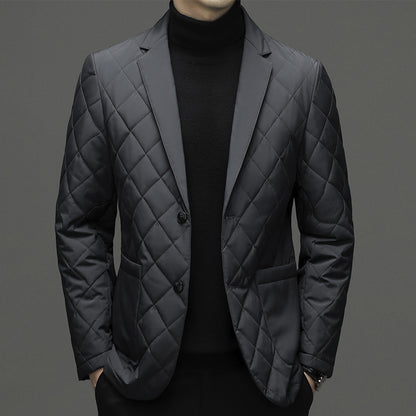 Winter Clothing Down Jacket Men's Lapel Thick Warm Jacket