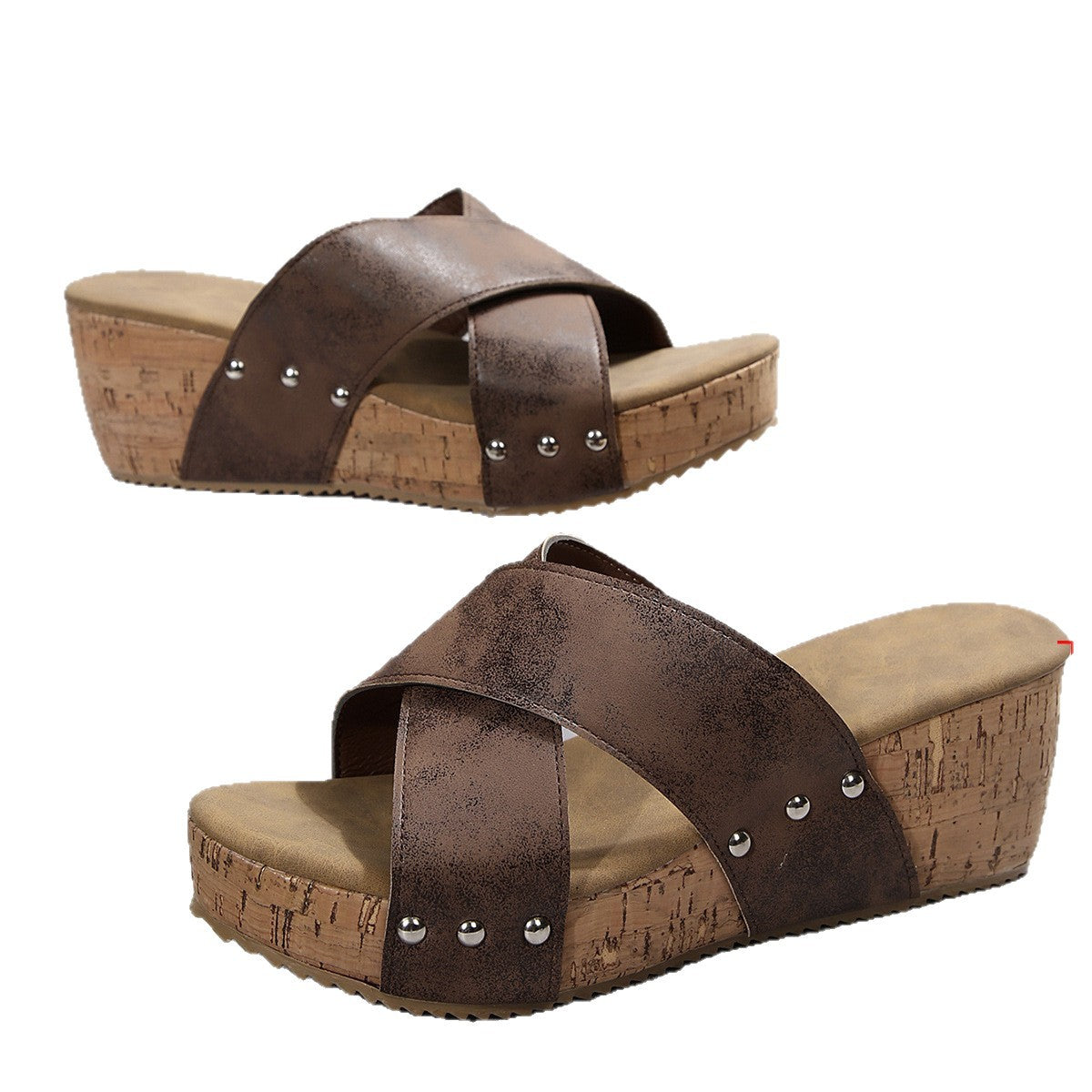 Women's Wedge Platform Slippers Outer Wear
