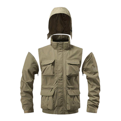 Outdoor Windproof Shell Loose Casual Multi-pocket Workwear Jacket