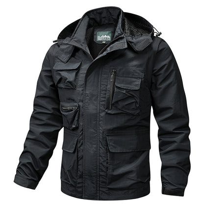 Outdoor Windproof Shell Loose Casual Multi-pocket Workwear Jacket