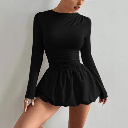 Simple Casual Tulip Hem Skirt For Women