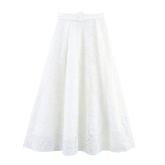 Texture Simple Style Women's Overskirt