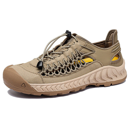 Hand-woven Sandals Men's Non-slip Wear-resistant Summer Outer Wear Breathable Closed Toe