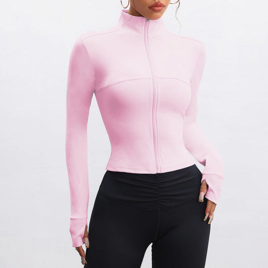 Stand Collar Long-sleeve Zipper Jacket