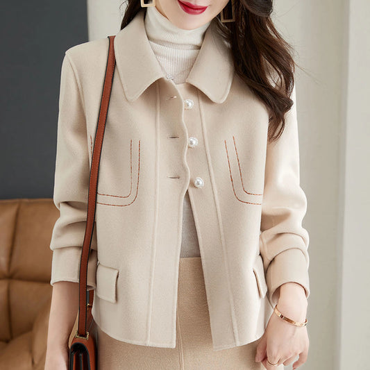 Fashionable Korean Style Slimming Casual All-matching Graceful Solid Color Small