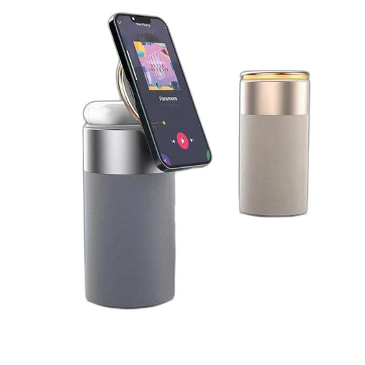 3 In 1 Multi-Function IPhone And AirPods Wireless Charger Portable Bluetooth Speaker With Touch Lamp For Home And Office