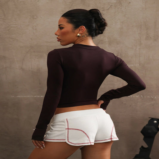Long-sleeve Zipper Quick-drying Yoga Clothes Coat Sports Workout Clothes