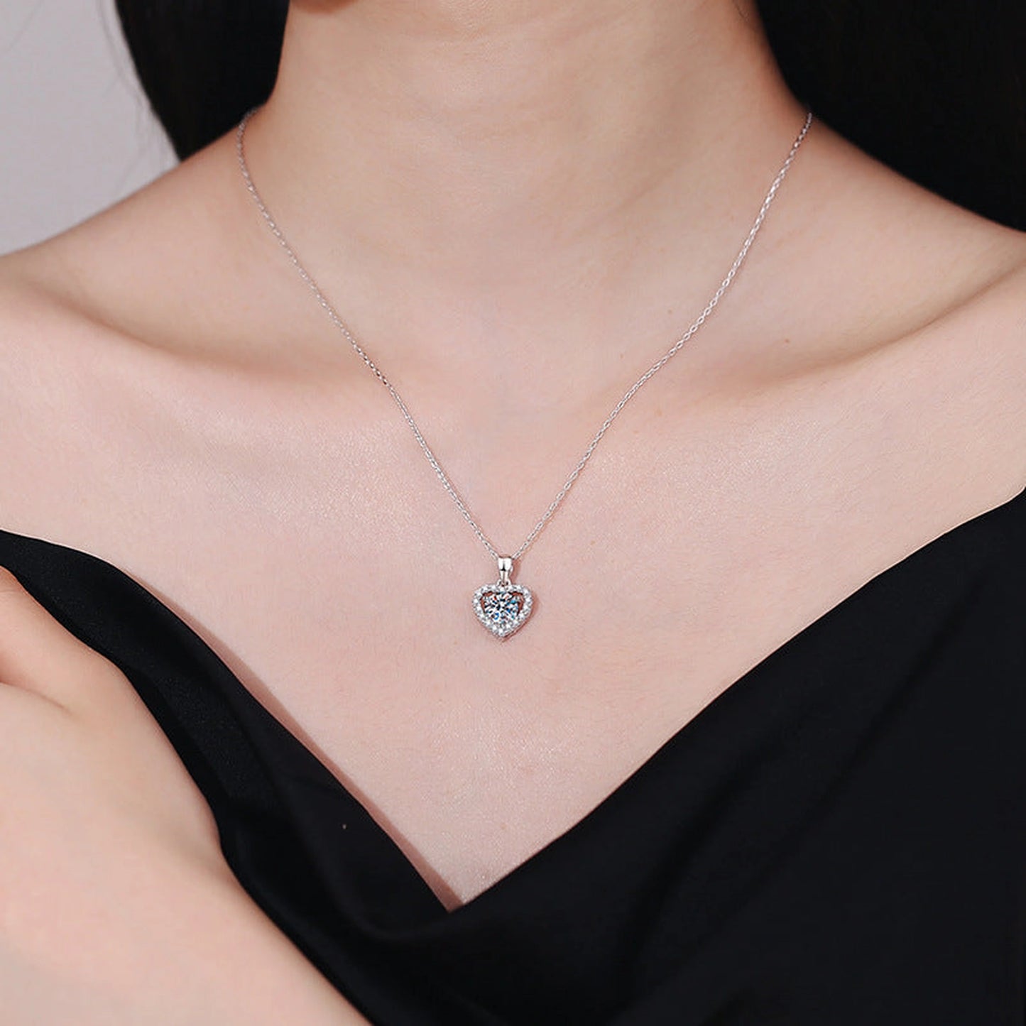 S925 Sterling Silver Ear Stud Pendant Suit