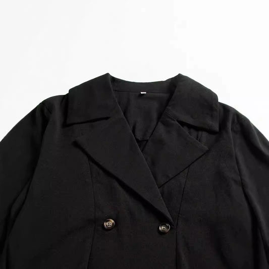 Women's Design Sense Temperament Waist-controlled Slimming Long Sleeve Suit Jacket