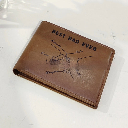 Father's Day Men's Personalized Leather Wallet European Retro Lightweight Wallet