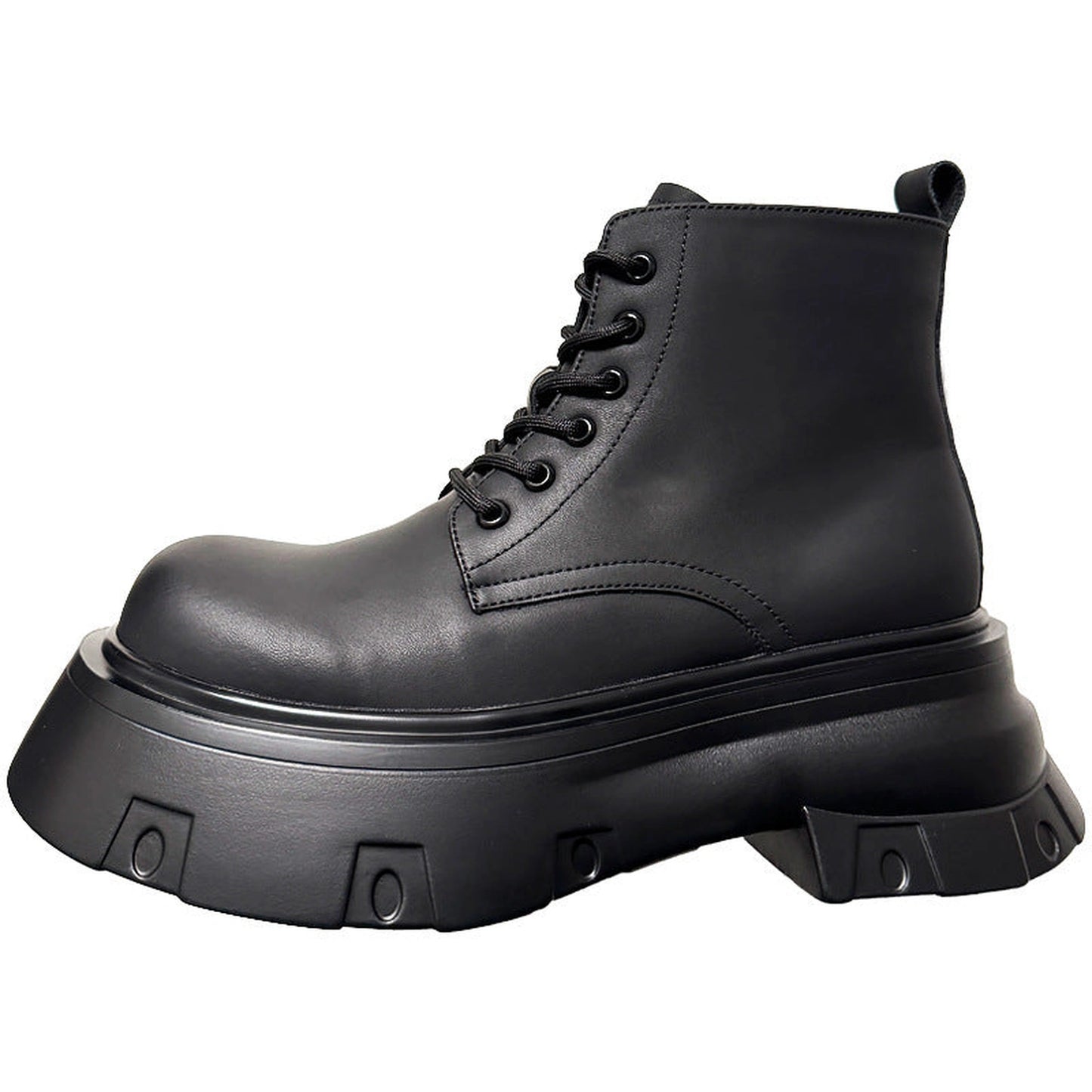 Black Platform Height Increased By 7cm Casual Martin Boots