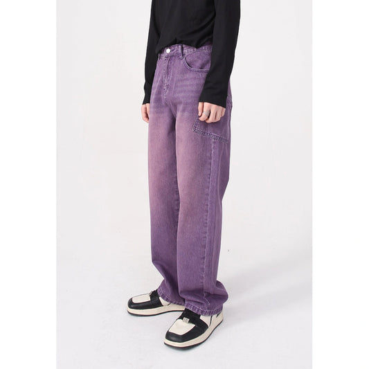 Personalized Pocket Korean Fashion Type Loose Straight Hip Hop