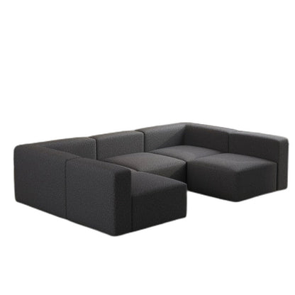 104.3270.86 Modular Sectional Sofa Sleeper Couch, Sectional Sofa With Chaise And Ottoman, Convertible U Shaped Modular Sofa Set. Compressed Sponge, Dark Grey