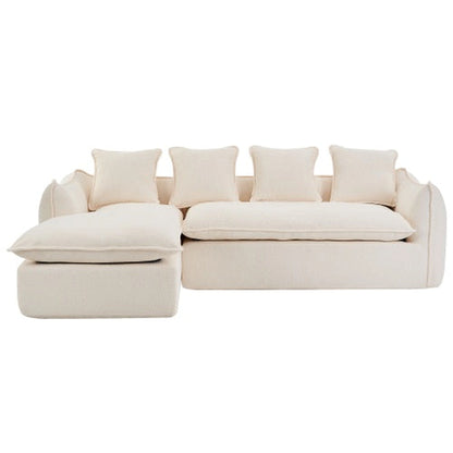 VIDEO Provided Sofa Deep Seat Sofa 3 Seater For Living Room Oversized Comfy Sofa L-Shape Sofa Couch With Chaise Home Furniture Sleeper Sectional Sofa For Apartment, Office Left Hand Facing