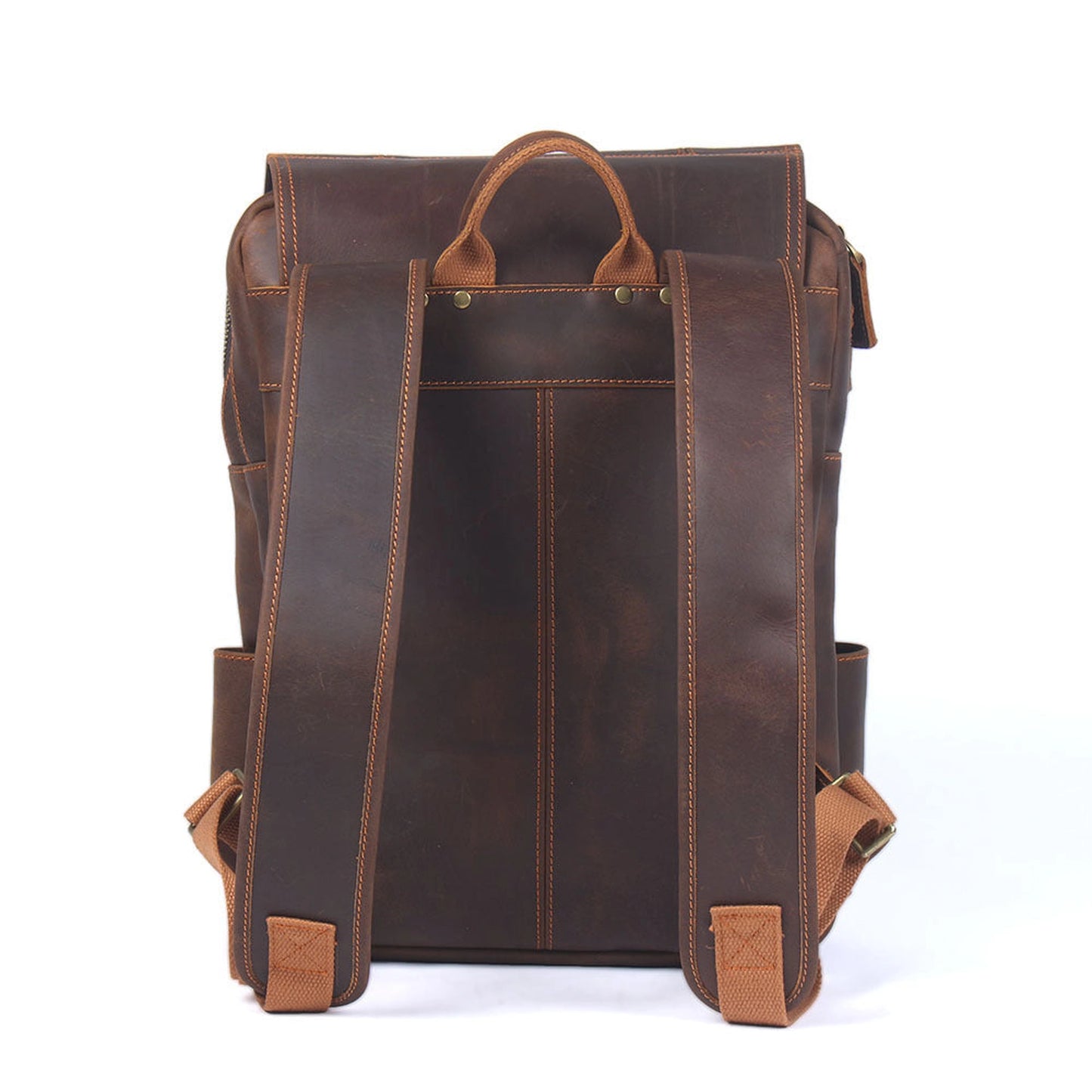 Vintage Large Capacity Crazy Horse Leather Backpack