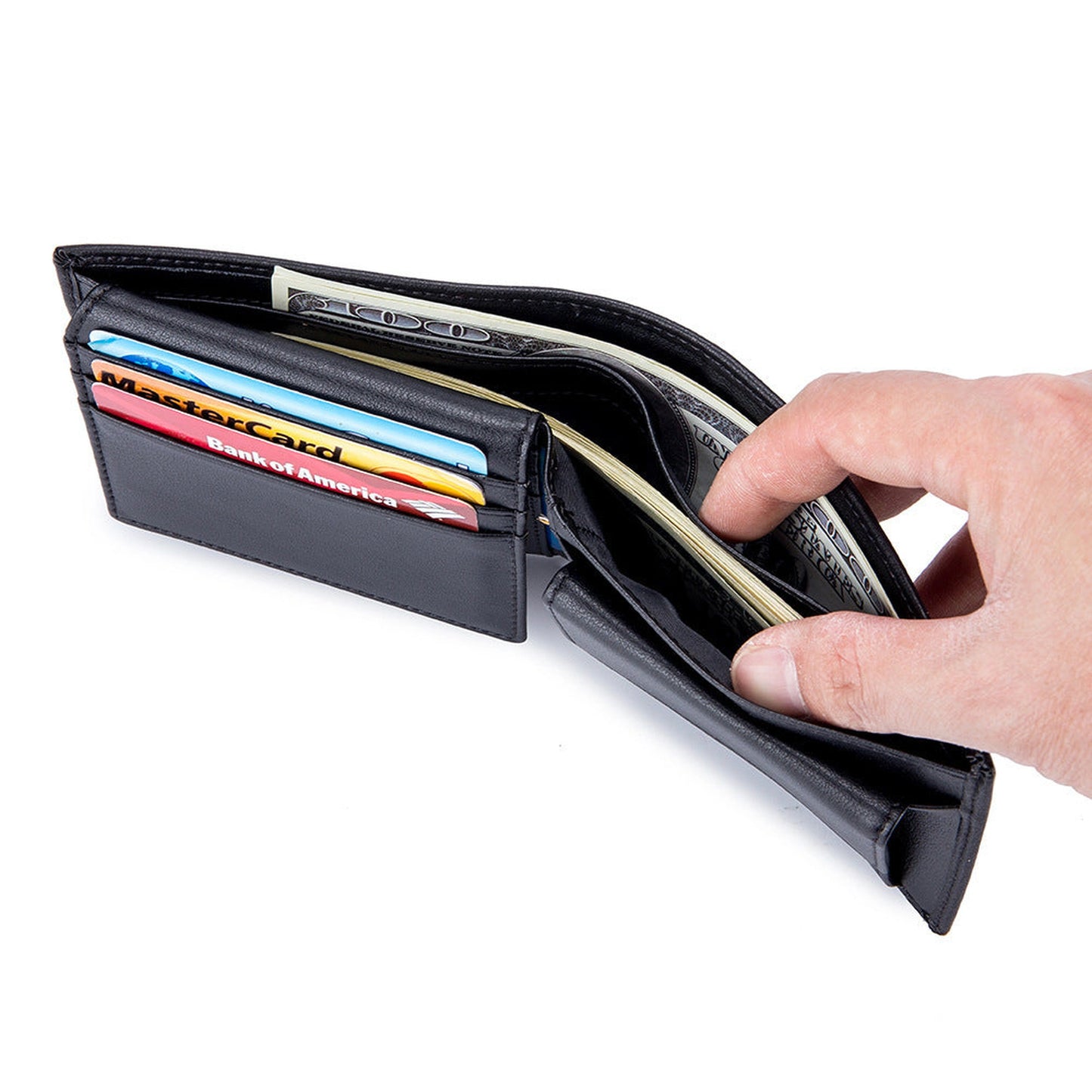 Soft Cowhide Trifold Wallet Men's Multi-functional