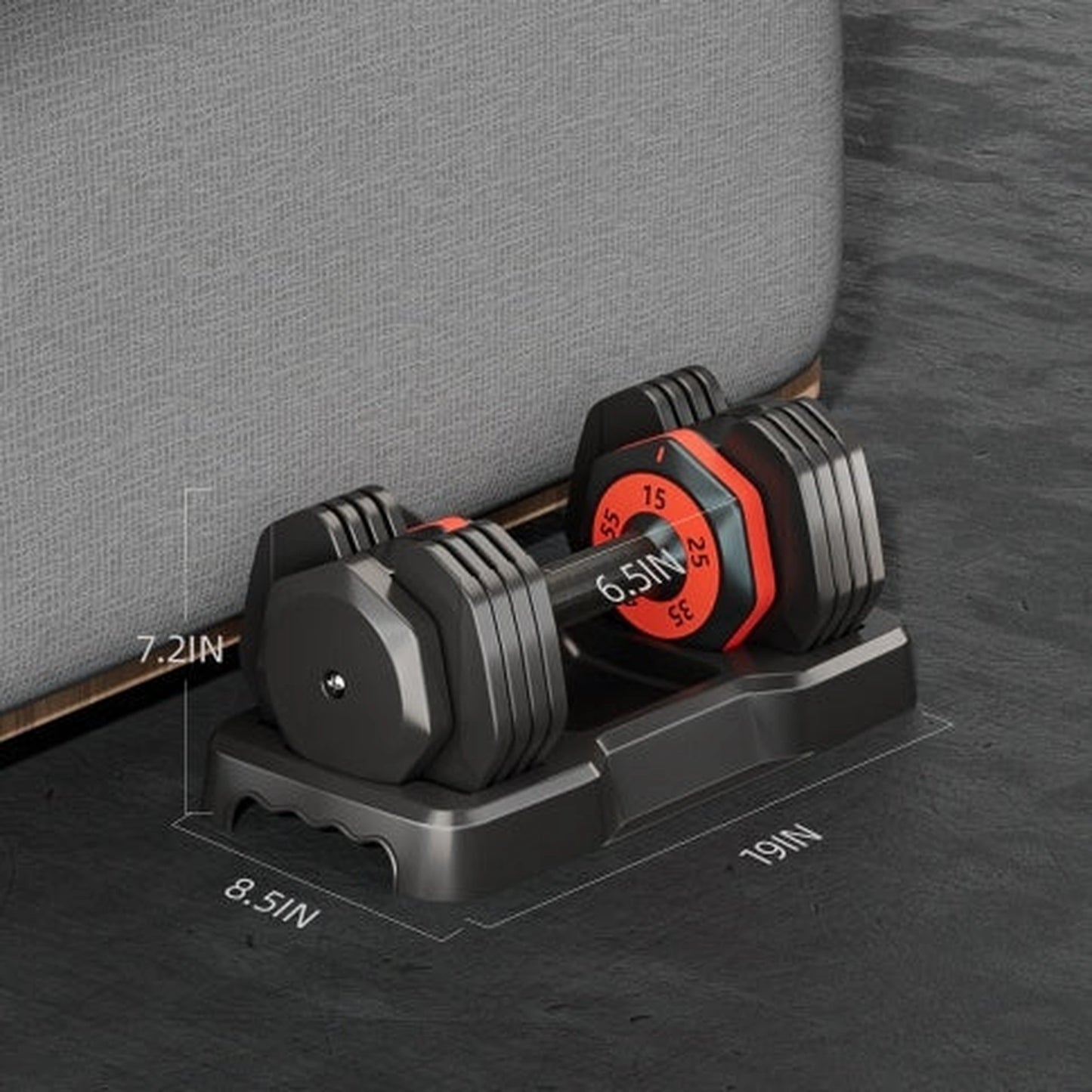 Adjustable Dumbbell Set, 10 In 1 Free Dumbbell For Men And Women, Black Dumbbell For Home Gym, Full Body Workout Fitness, Fast Adjust By Turning Handle 10 Gears55 LB