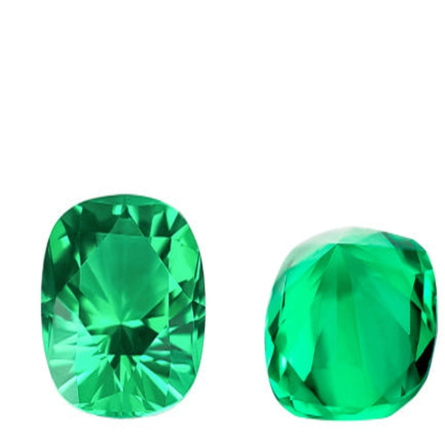 Emerald Green Treasure Shaped Colored Gems