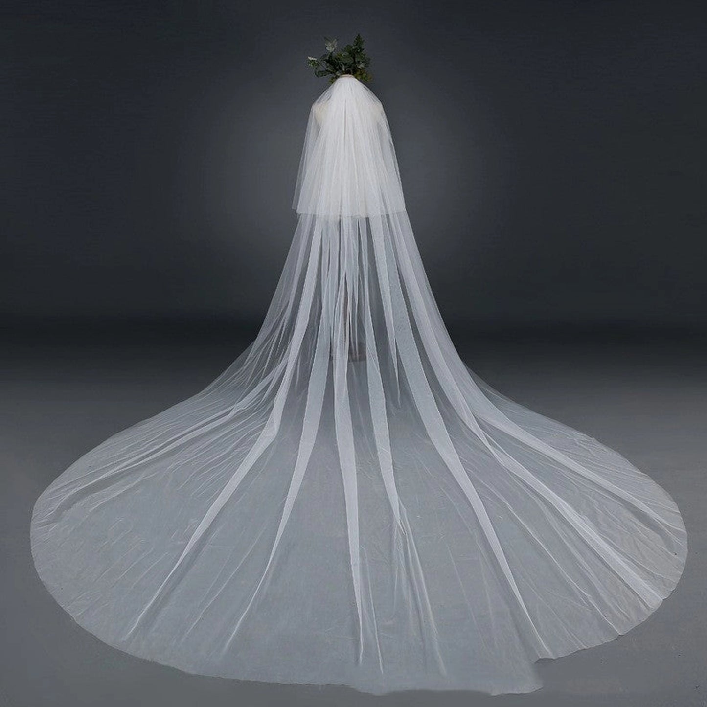 Bridal Wedding Veil Widened Tail
