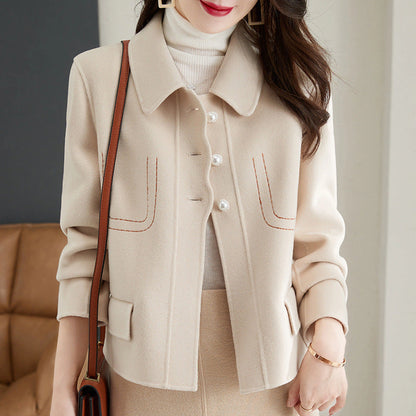 Fashionable Korean Style Slimming Casual All-matching Graceful Solid Color Small