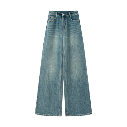 Early Autumn New High Waist Slimming Retro Straight Jeans Trousers For Women