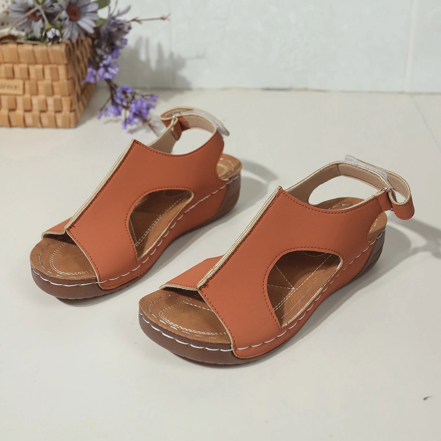 Women's Plus Size Wedge Sandals