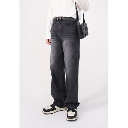 Personalized Pocket Korean Fashion Type Loose Straight Hip Hop