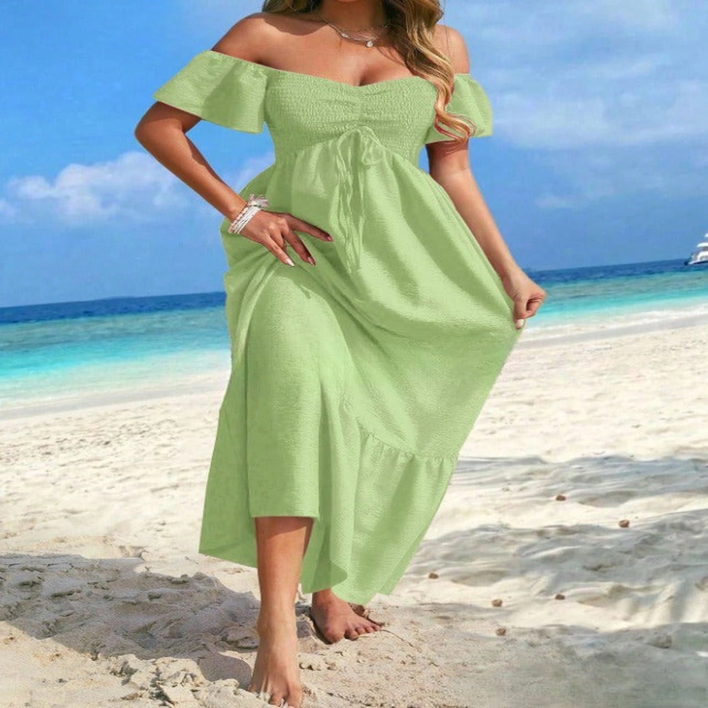 Beach Strapless Sexy Women's Clothing Dress