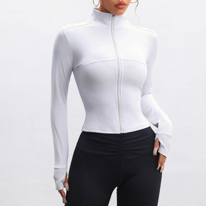 Stand Collar Long-sleeve Zipper Jacket