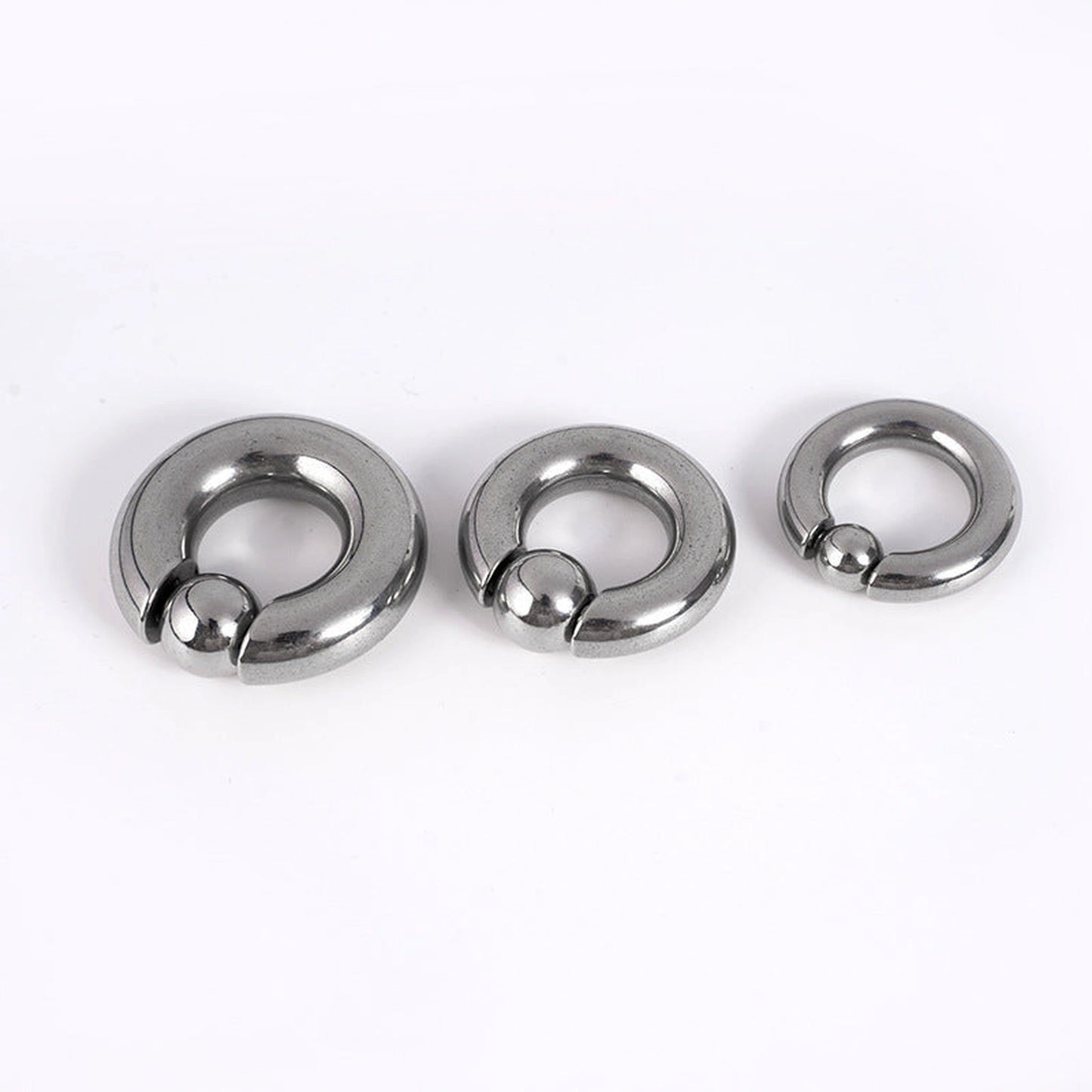 Titanium Steel Clip Ball Ring Spring Ball Piercing Jewelry Universal Round Nose Ring