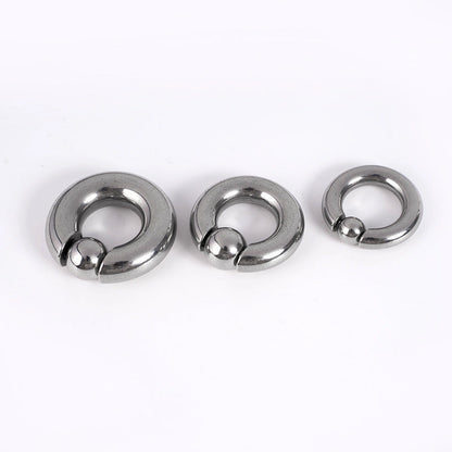 Titanium Steel Clip Ball Ring Spring Ball Piercing Jewelry Universal Round Nose Ring