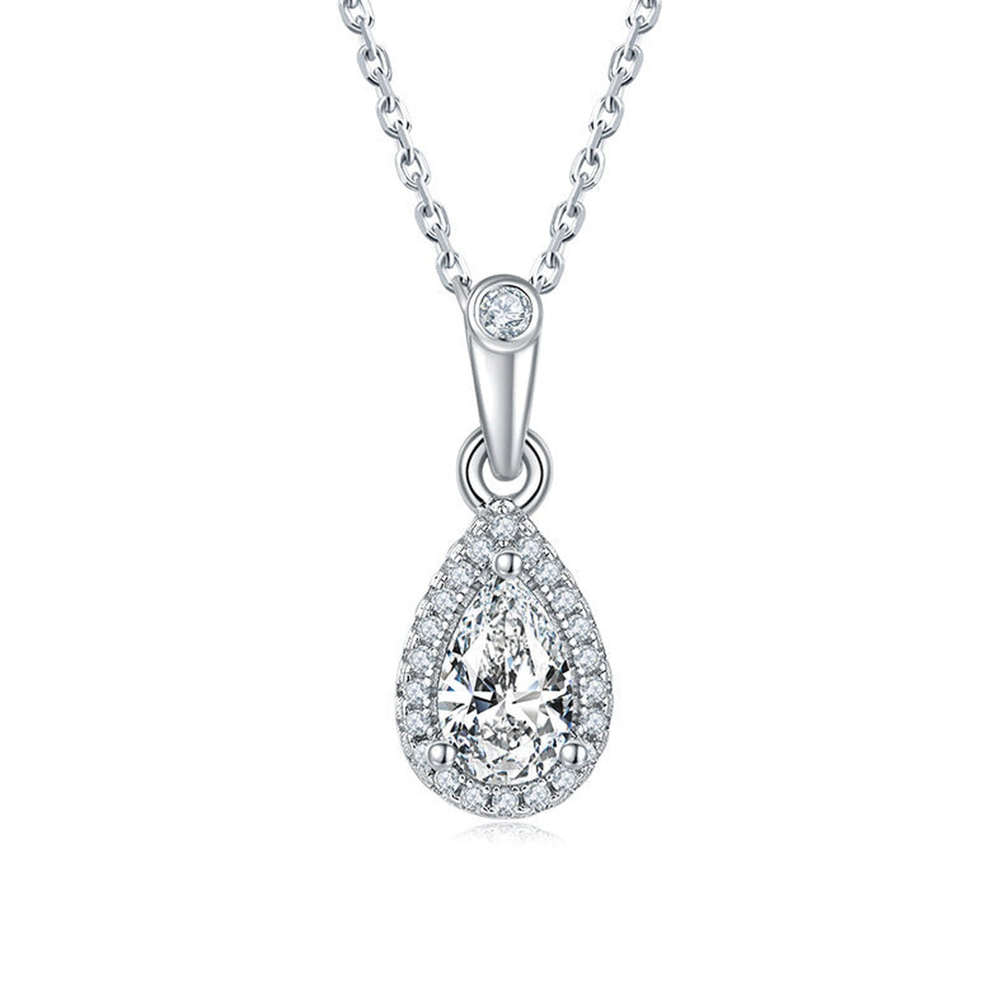 925 Silver Clavicle Chain Earrings Love Heart Suit