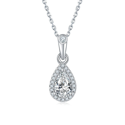 925 Silver Clavicle Chain Earrings Love Heart Suit