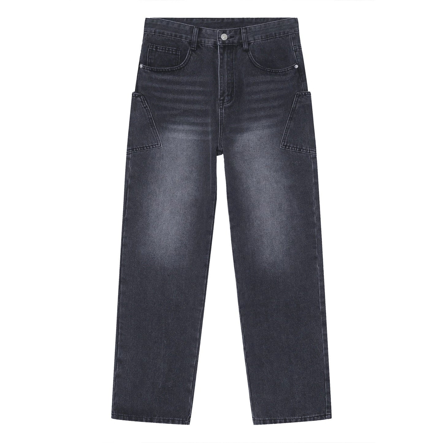 Personalized Pocket Korean Fashion Type Loose Straight Hip Hop