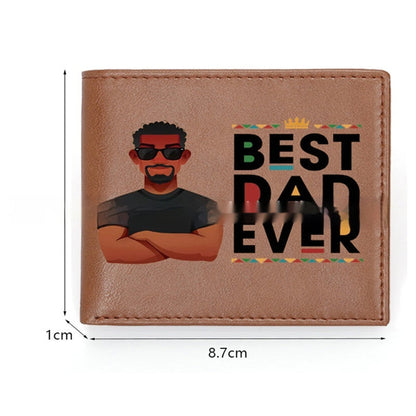 Father's Day Men's Personalized Leather Wallet European Retro Lightweight Wallet