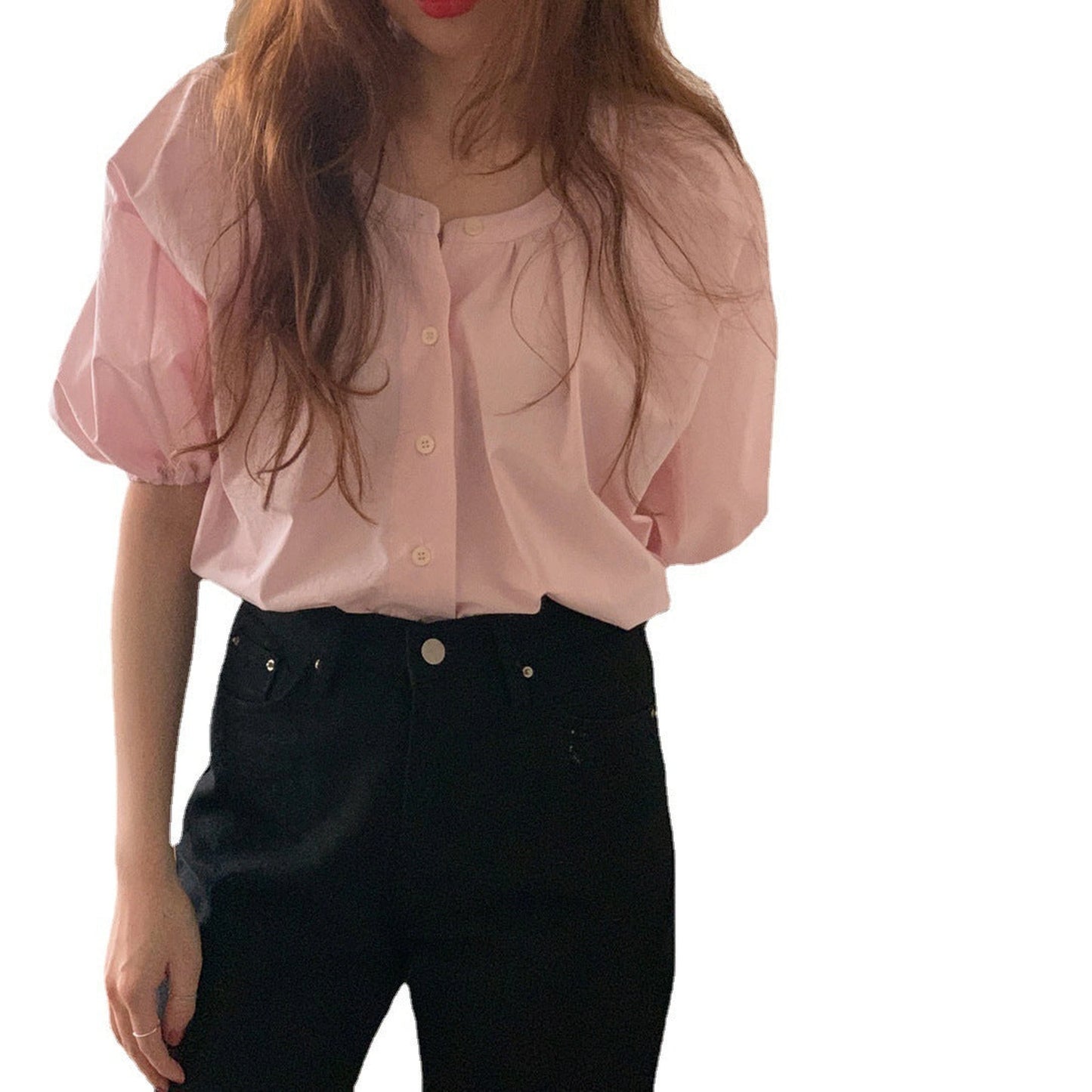 Women's Retro Multi-button Loose Slimming Shirt