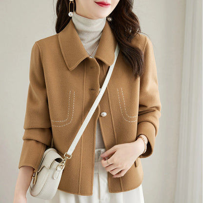 Fashionable Korean Style Slimming Casual All-matching Graceful Solid Color Small