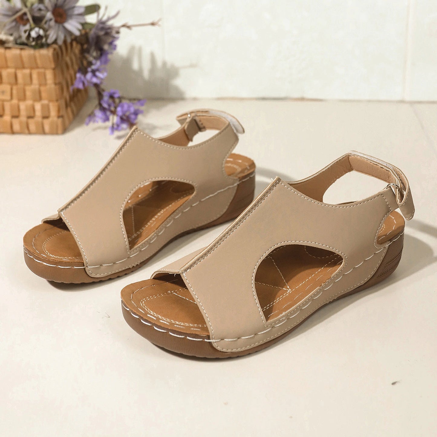 Women's Plus Size Wedge Sandals