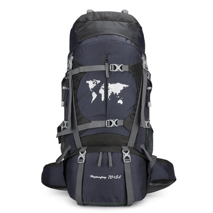 Climbing Bag, Professional Outdoor Large Capacity Backpack, Men's And Women's Hiking Off-road Backpack With Bracket, Travel Camping Backpack