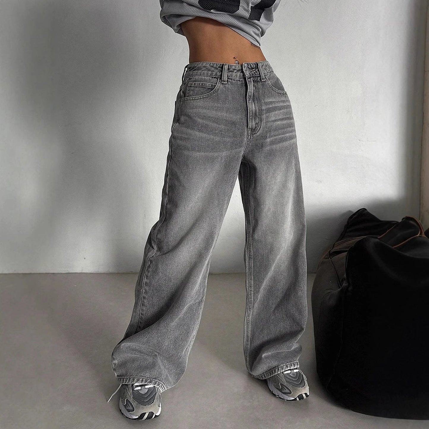 Loose Spring And Autumn Long High Waist Drooping Fashion Fashion Pants