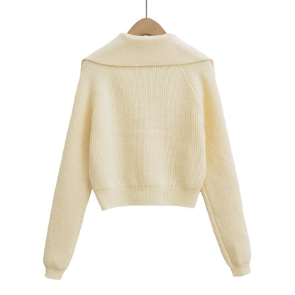 Women's Retro Soft Glutinous Sweater Coat Top