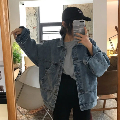 All-matching Graceful Small Loose Slimming Retro Women's Denim Jacket