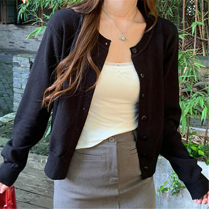 Women's Yellow High-grade Small Sweaters Cardigan